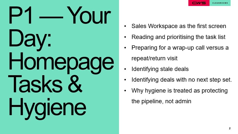 Your Day: Workspace & Hygiene